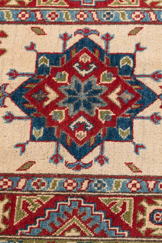 Detail image of 2' 8 x 4' 1 Hand Knotted Kazak Rug