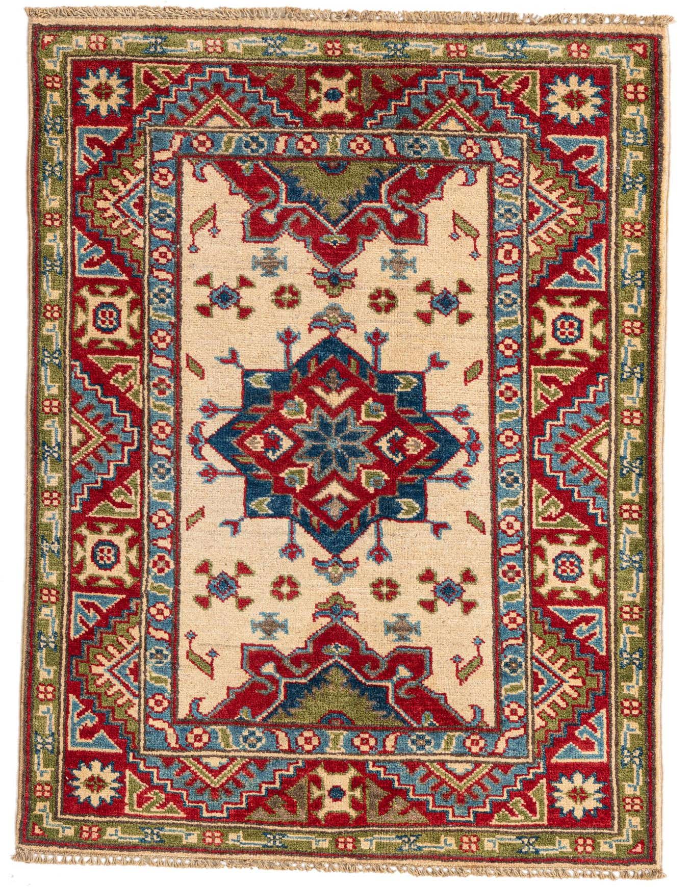2' 8 x 4' 1 Hand Knotted Kazak Rug