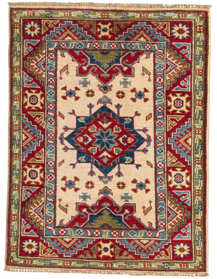 Detail image of 2' 8 x 4' 1 Hand Knotted Kazak Rug
