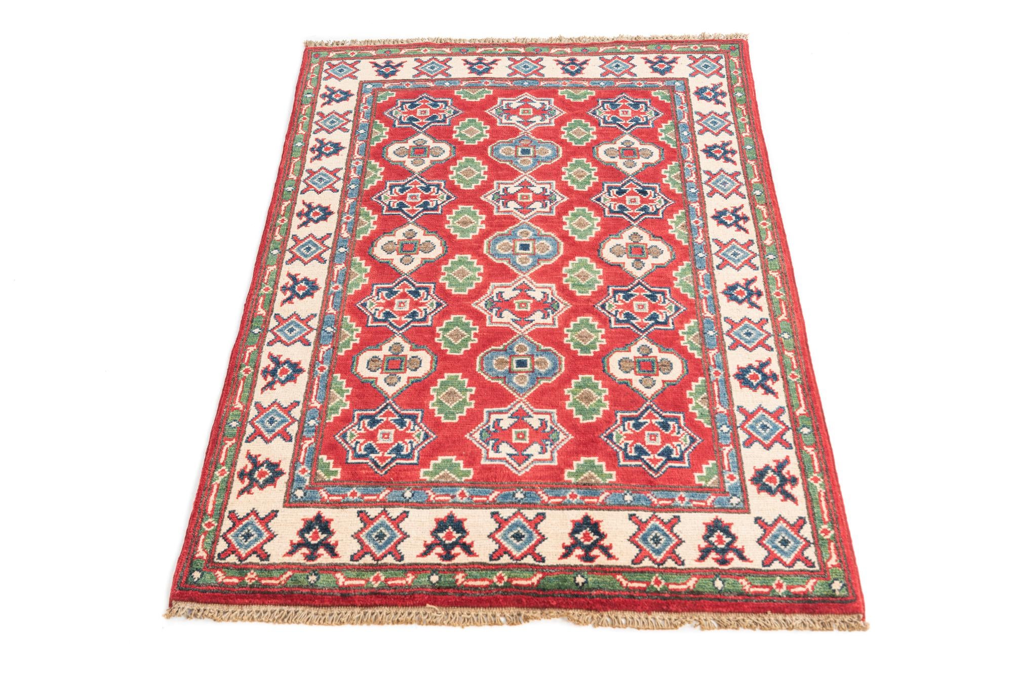 2' 10 x 4' 4 Hand Knotted Kazak Rug