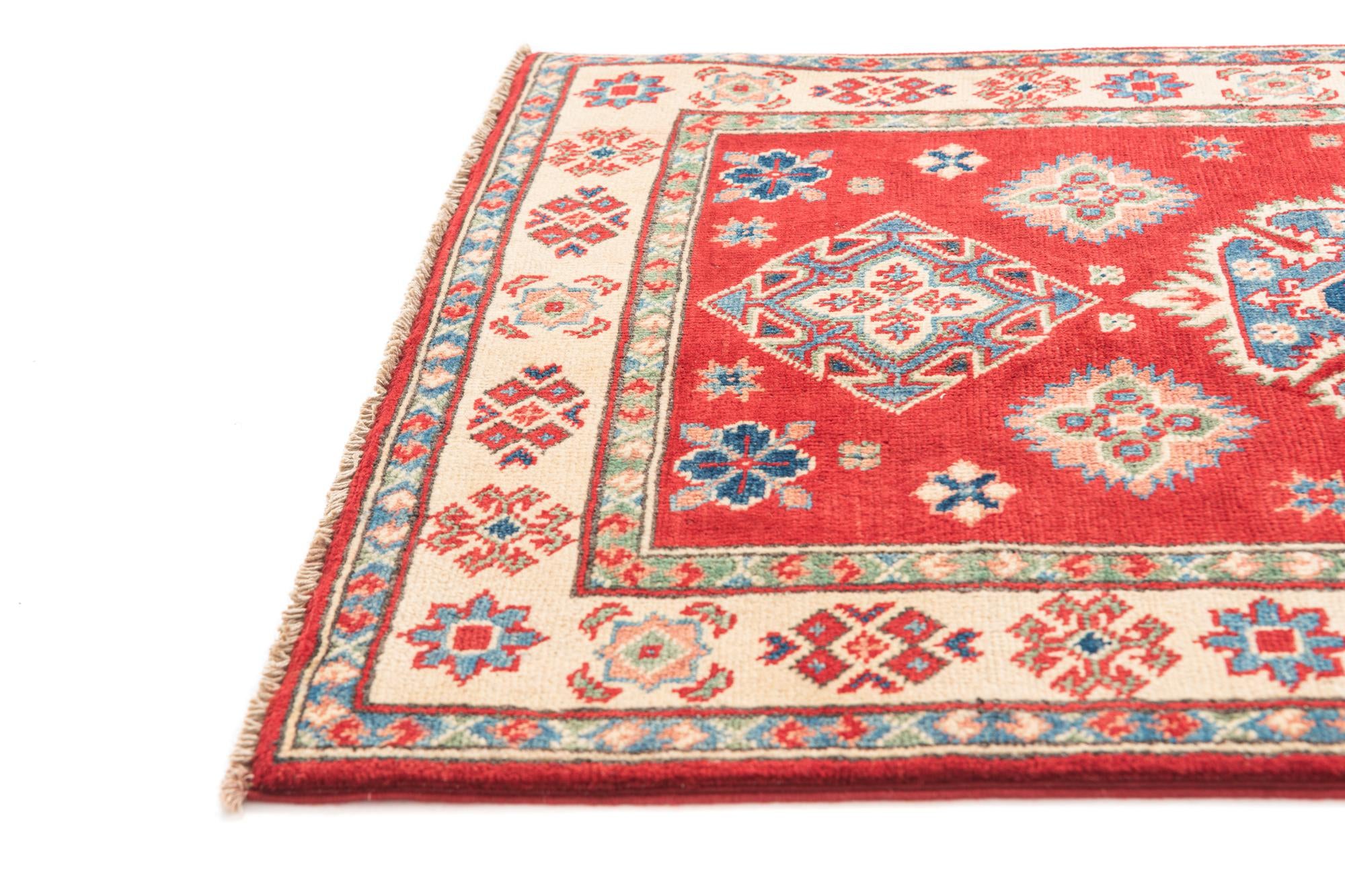 2' 7 x 4' Hand Knotted Kazak Rug