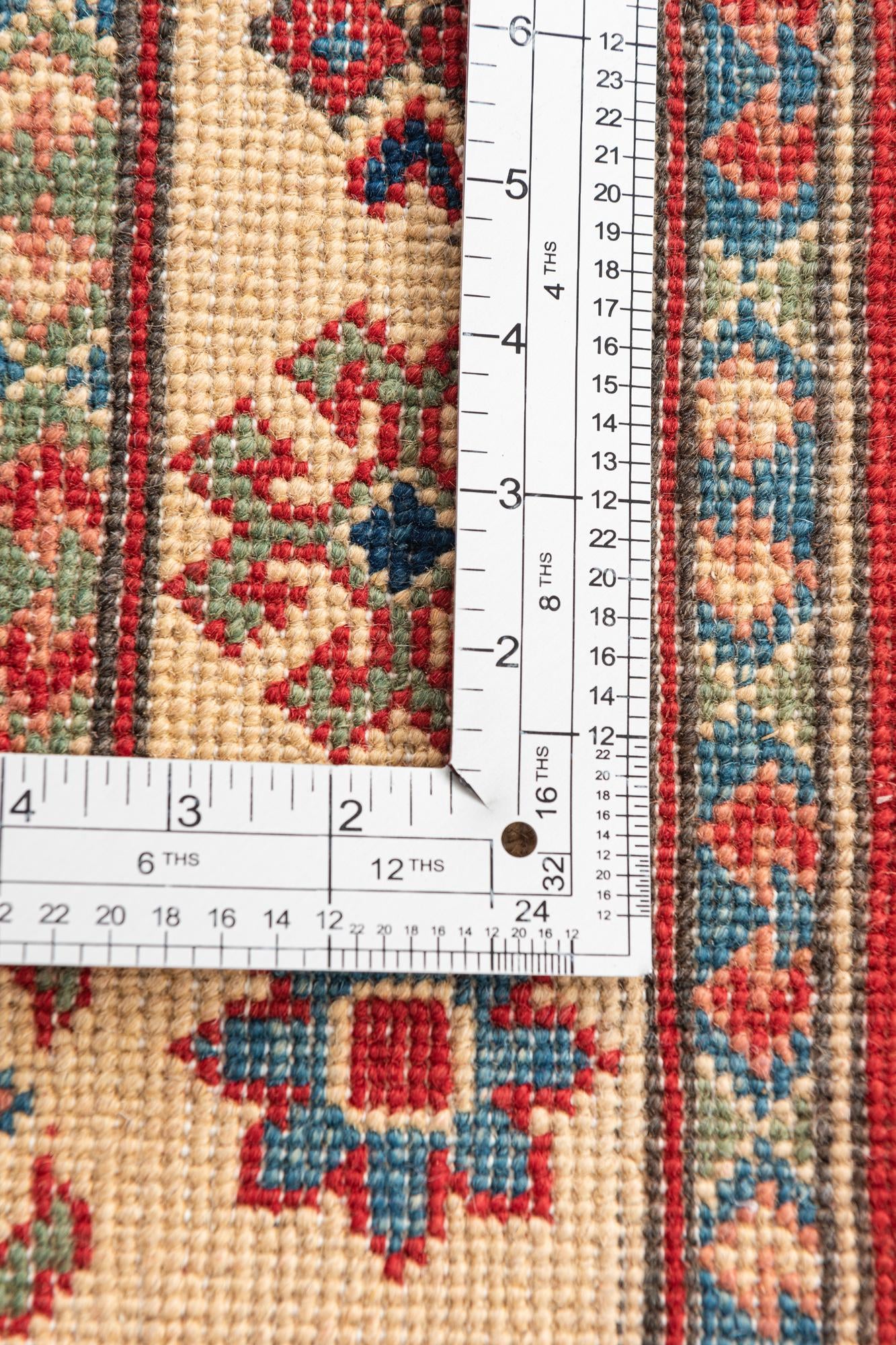 2' 7 x 4' Hand Knotted Kazak Rug