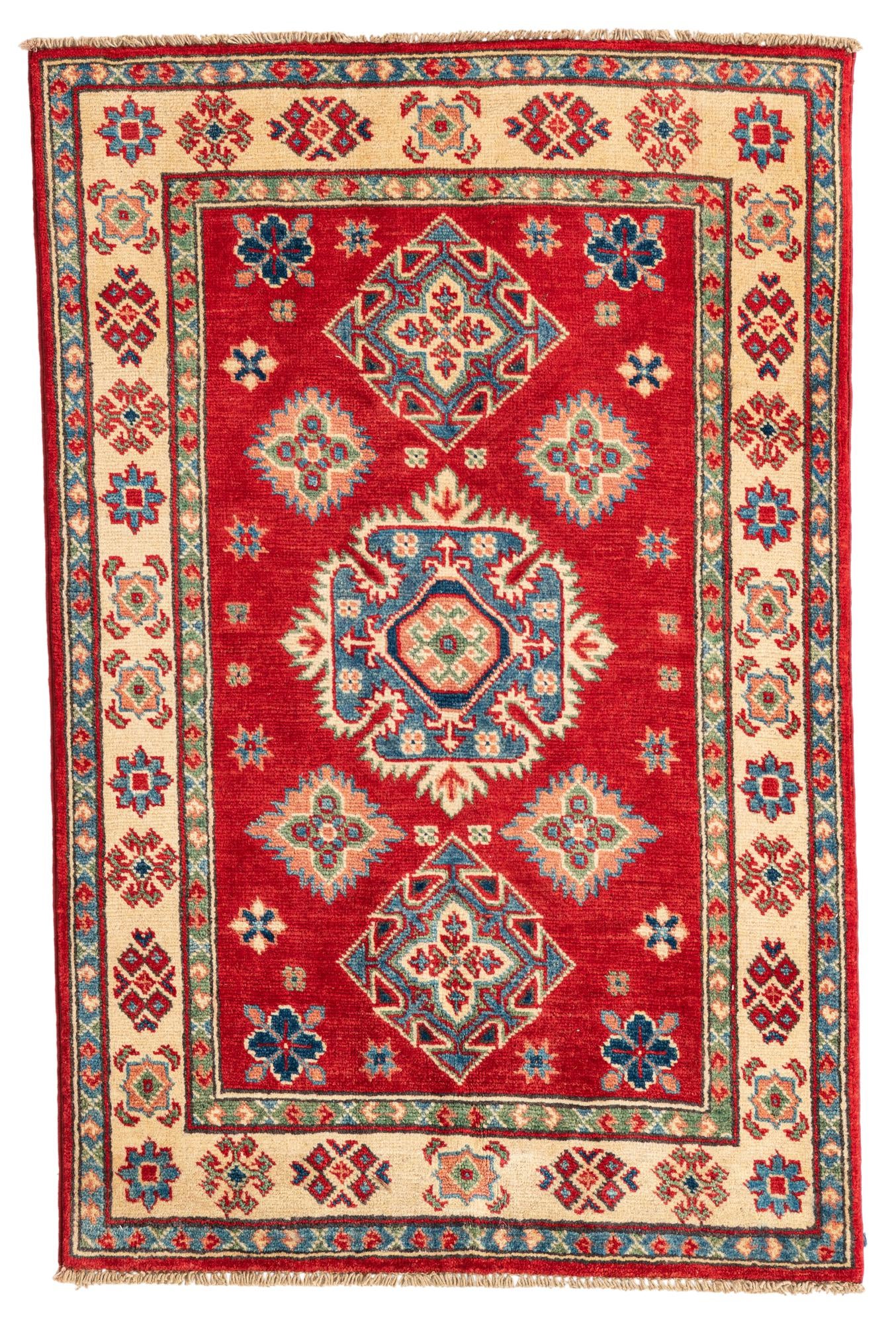 2' 7 x 4' Hand Knotted Kazak Rug