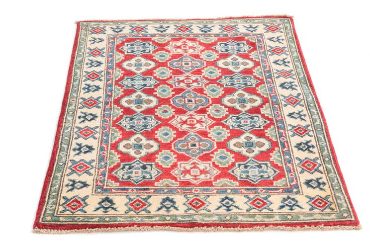 Detail image of 2' 10 x 4' Hand Knotted Kazak Rug