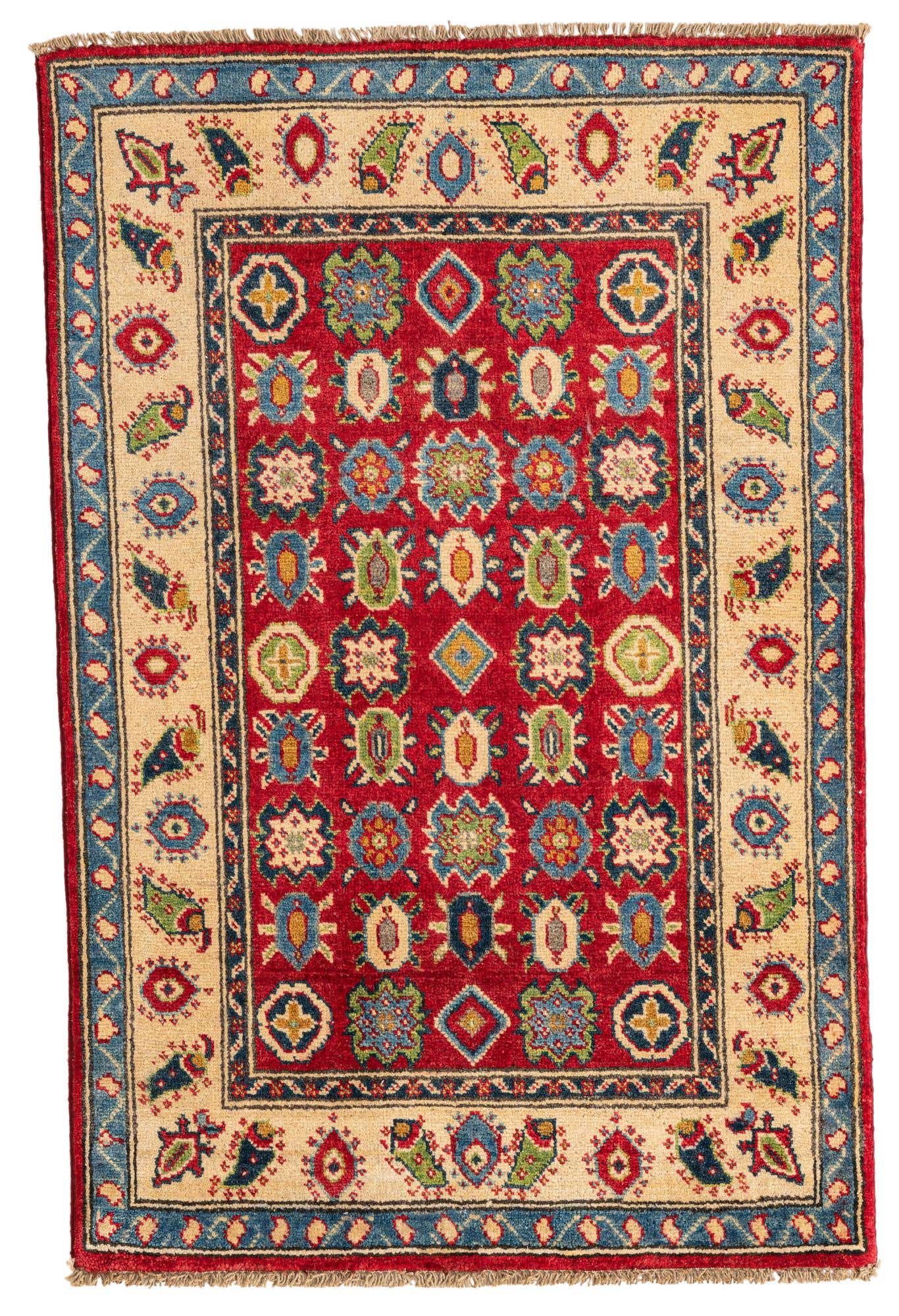 2' 8 x 4' 1 Hand Knotted Kazak Rug