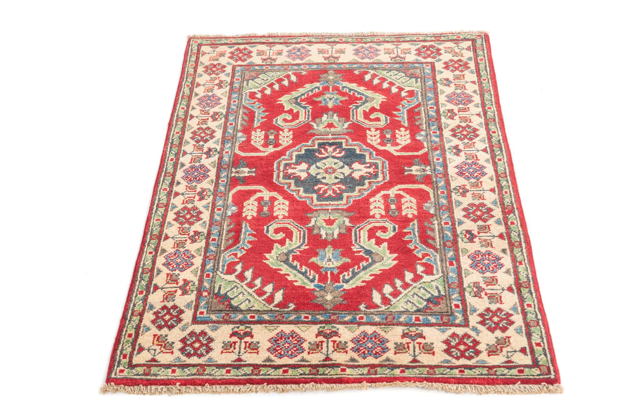 2' 8 x 4' 3 Hand Knotted Kazak Rug