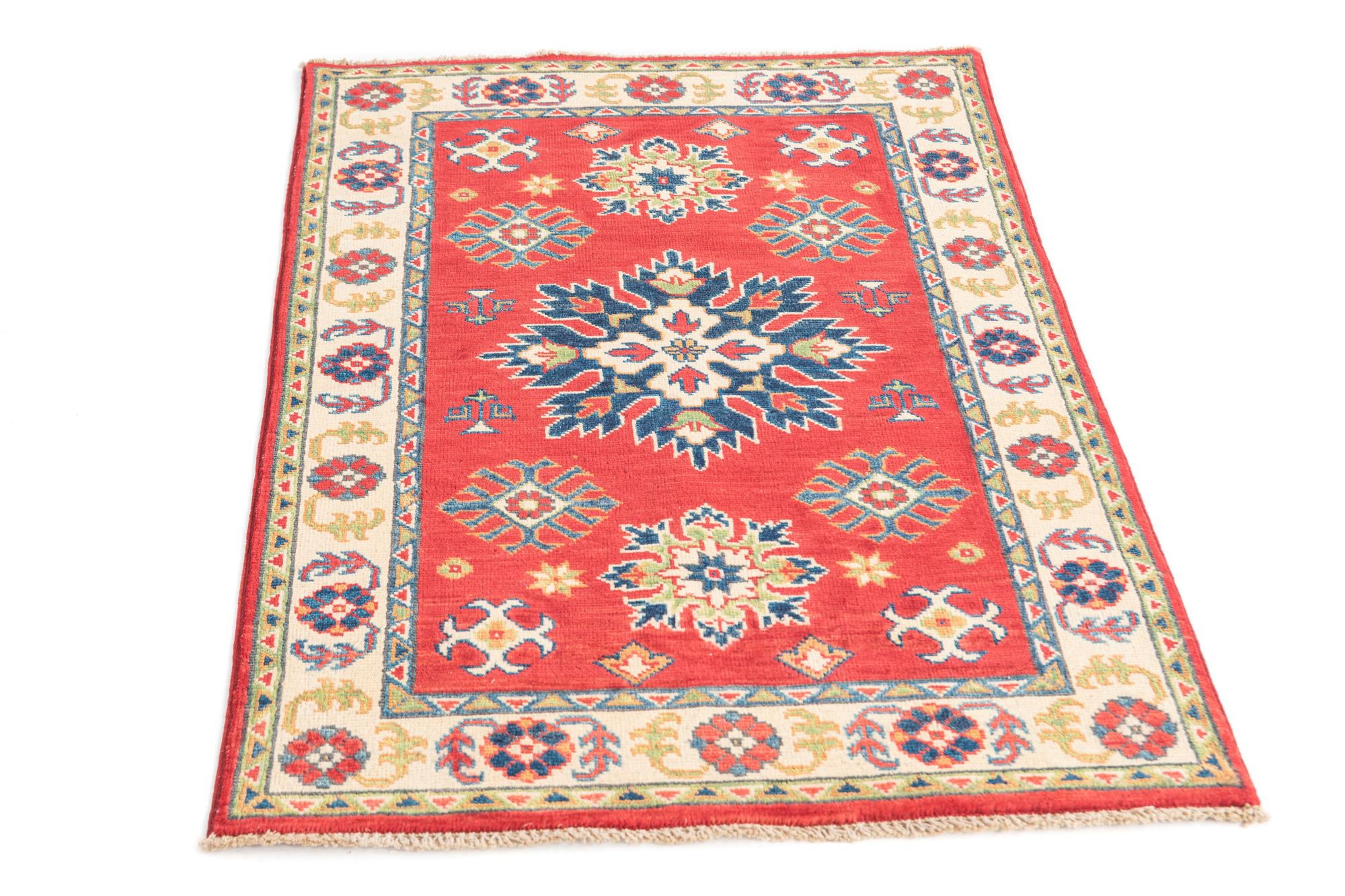 2' 8 x 4' 1 Hand Knotted Kazak Rug