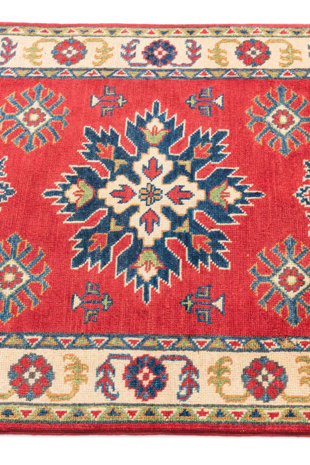 Detail image of 2' 8 x 4' 1 Hand Knotted Kazak Rug