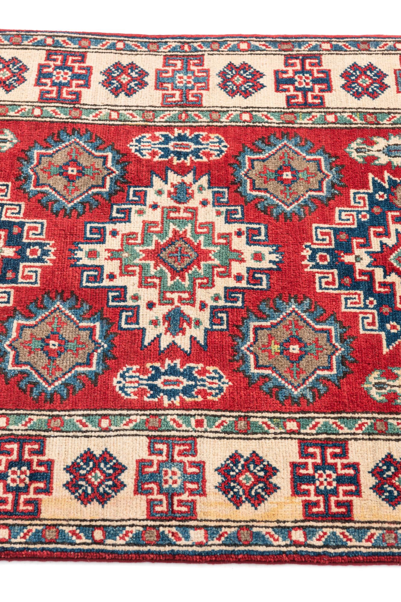 2' 8 x 4' Hand Knotted Kazak Rug