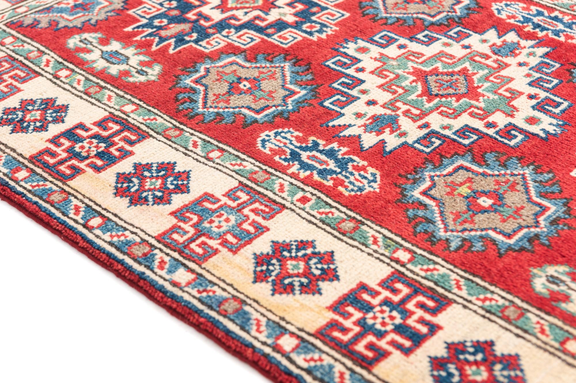 2' 8 x 4' Hand Knotted Kazak Rug