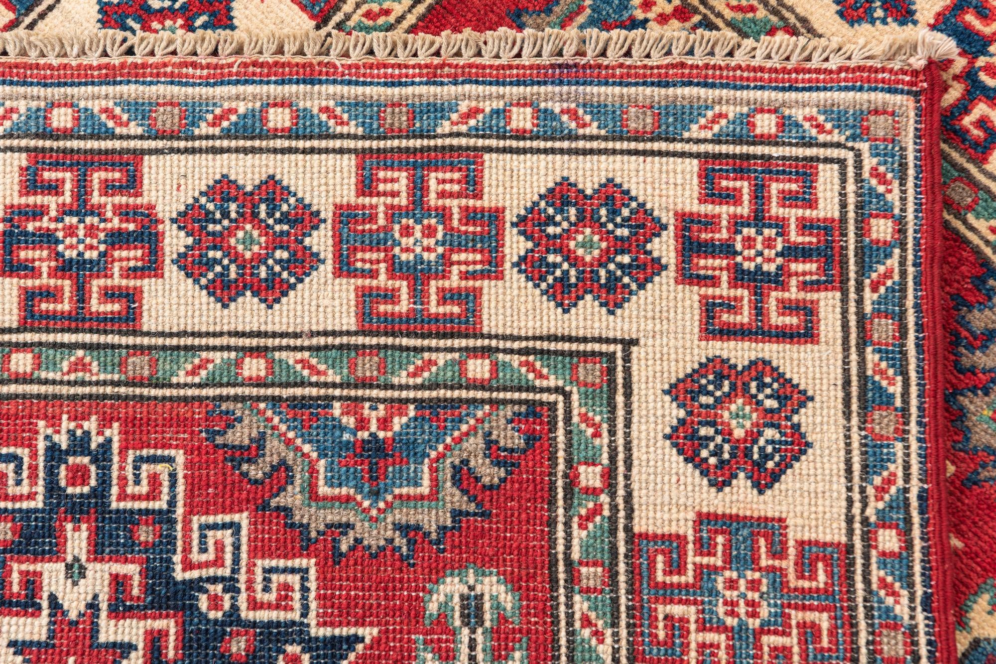 2' 8 x 4' Hand Knotted Kazak Rug