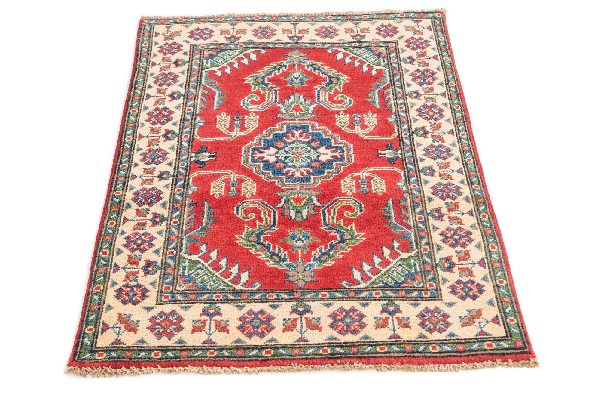 2' 9 x 4' 2 Hand Knotted Kazak Rug
