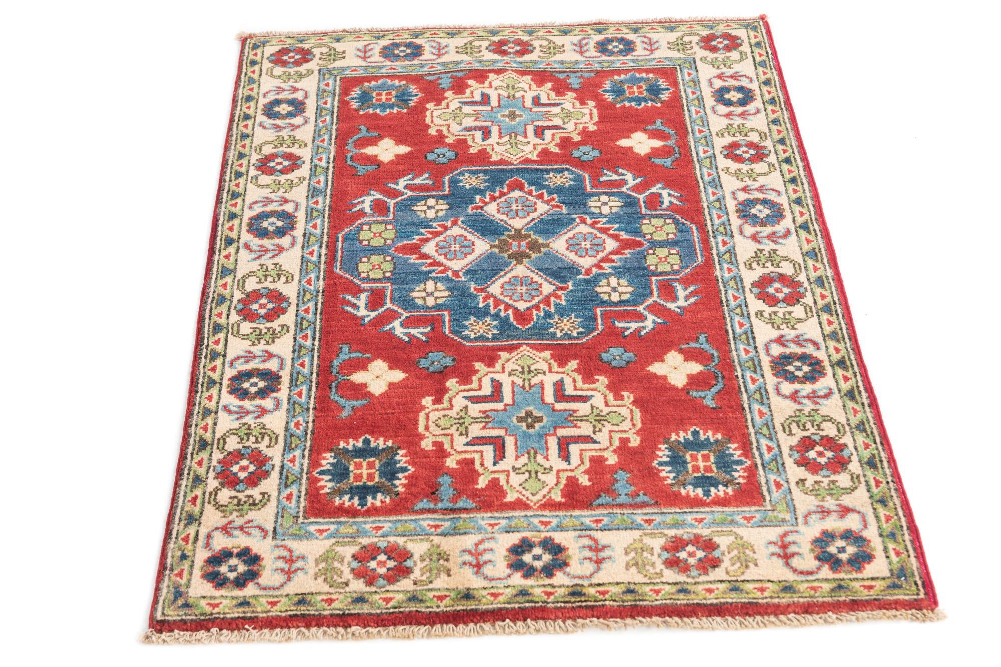 2' 9 x 3' 9 Hand Knotted Kazak Rug