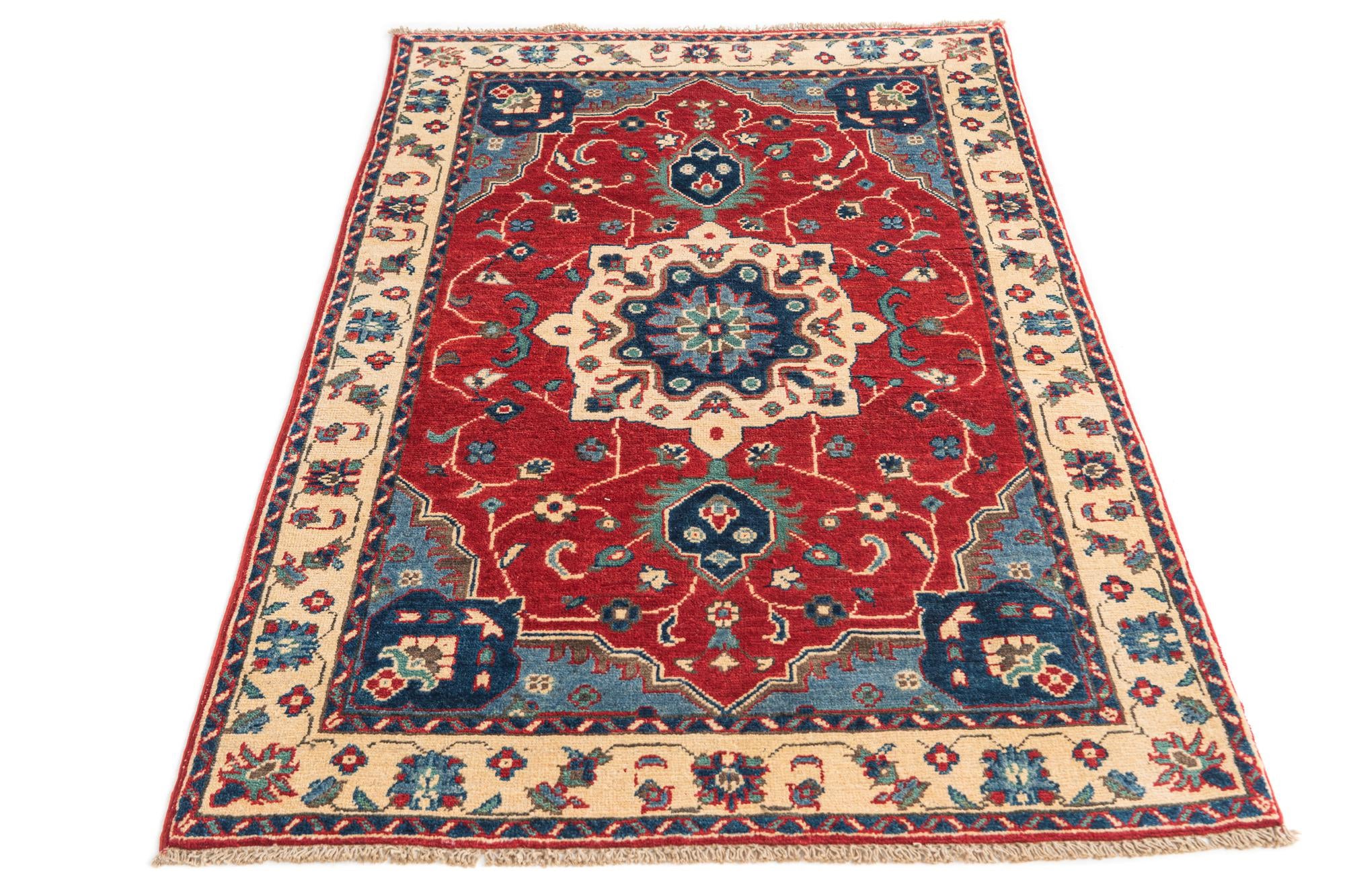 3' 4 x 5' 4 Hand Knotted Kazak Rug