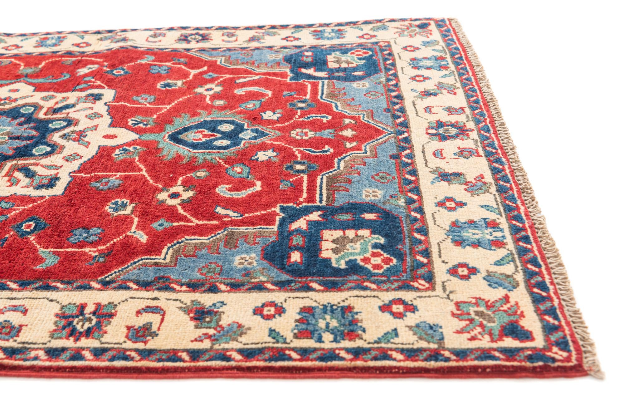 3' 4 x 5' 4 Hand Knotted Kazak Rug