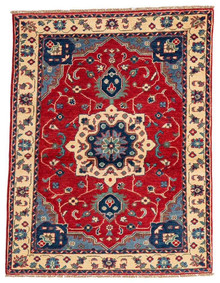 Detail image of 3' 4 x 5' 4 Hand Knotted Kazak Rug