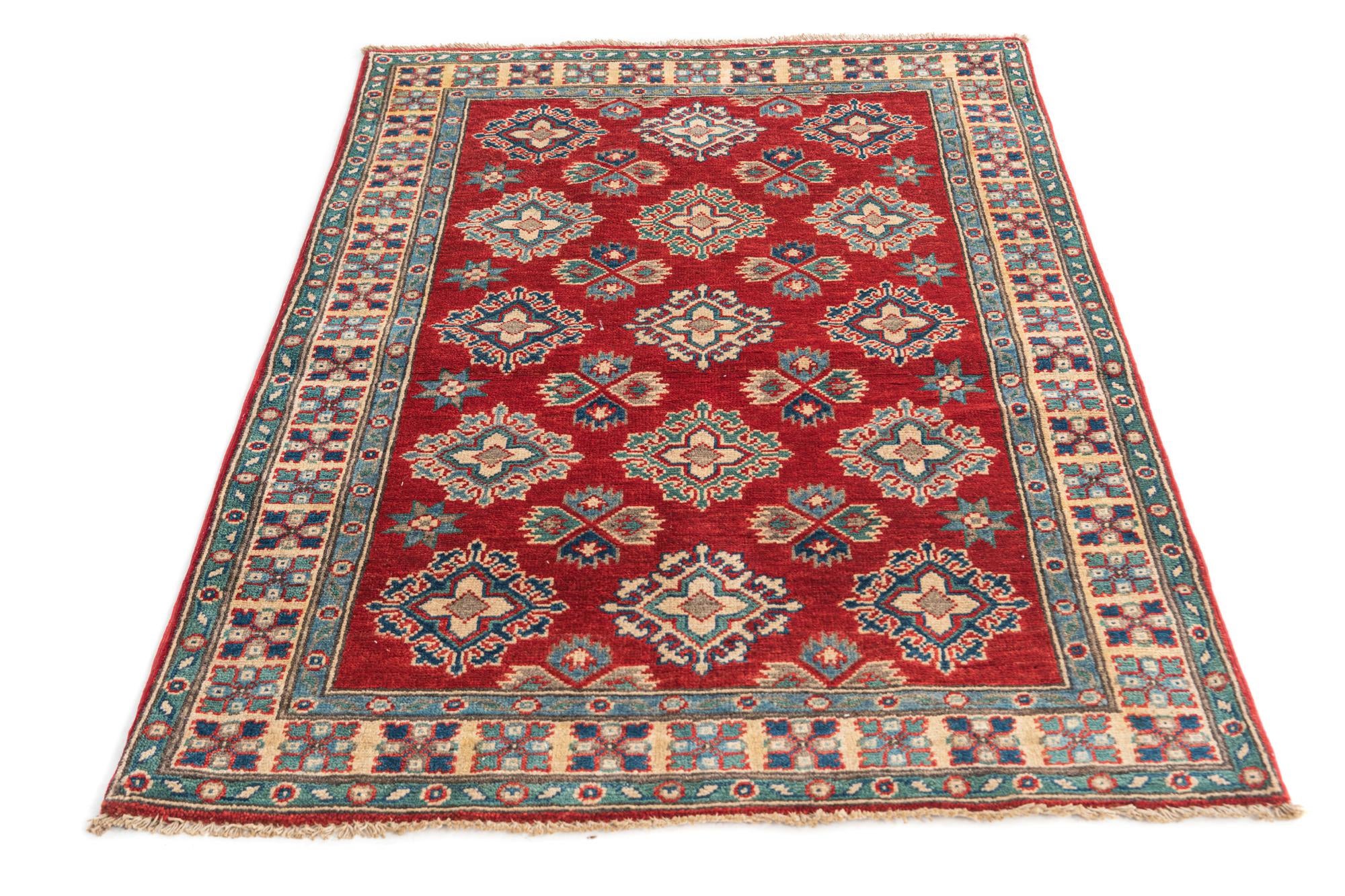 3' 5 x 5' 1 Hand Knotted Kazak Rug