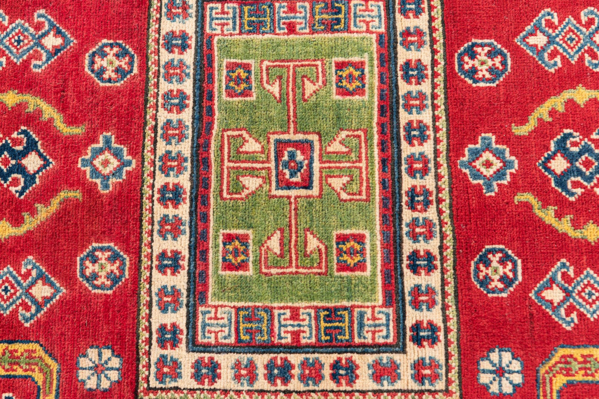 3' 5 x 5' Hand Knotted Kazak Rug