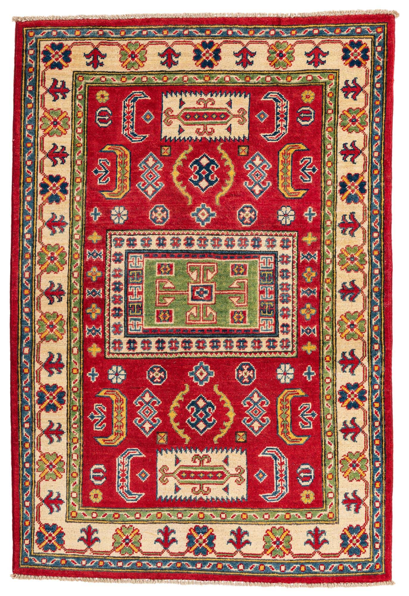 3' 5 x 5' Hand Knotted Kazak Rug