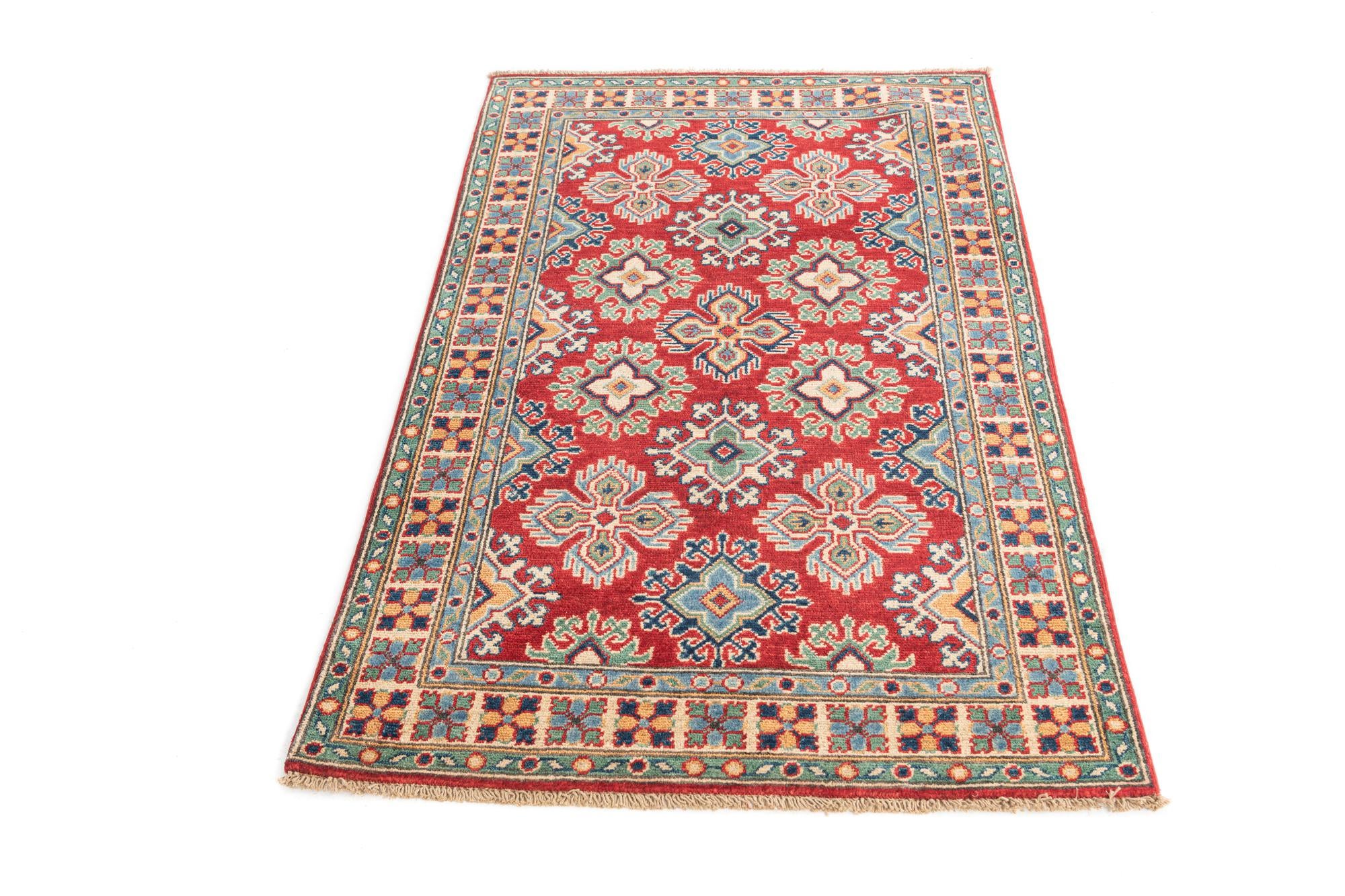 3' 2 x 5' Hand Knotted Kazak Rug