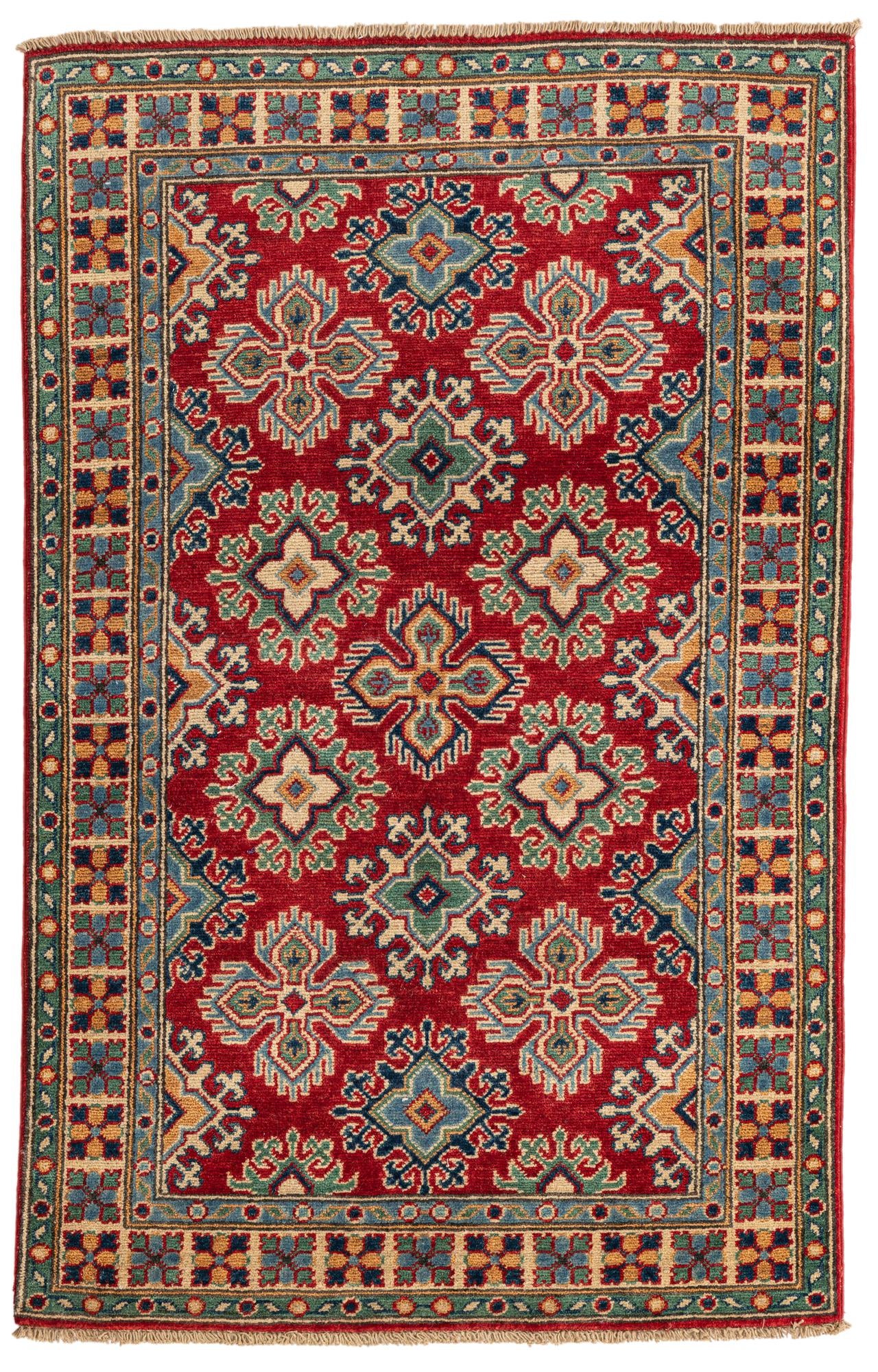 3' 2 x 5' Hand Knotted Kazak Rug