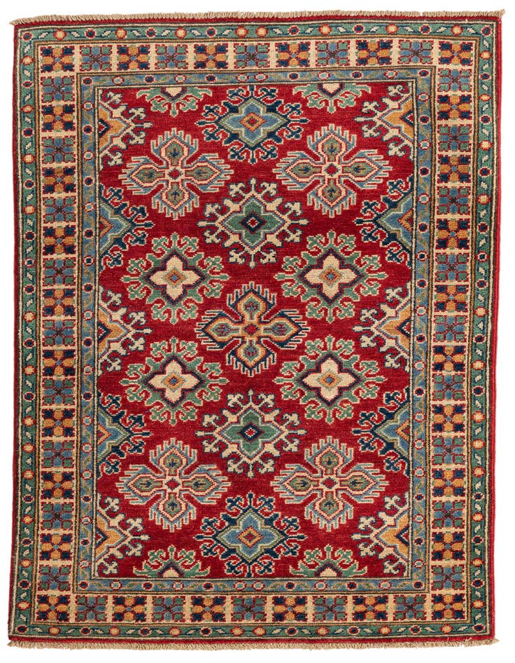 Detail image of 3' 2 x 5' Hand Knotted Kazak Rug