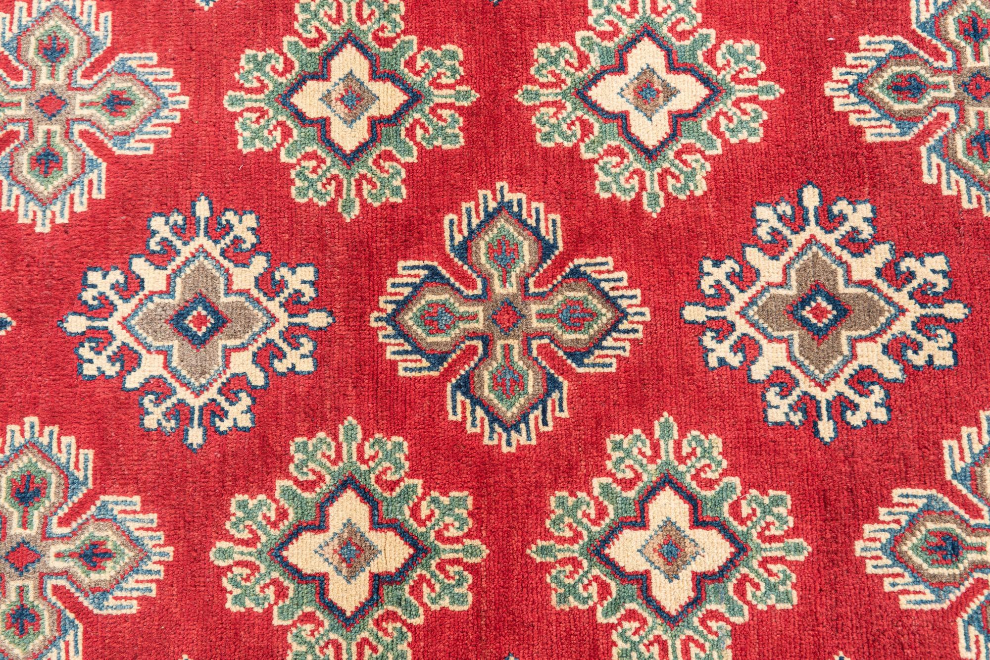 3' 5 x 5' 2 Hand Knotted Kazak Rug