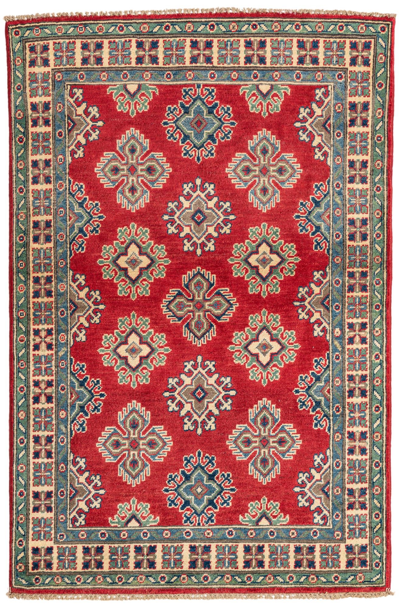 3' 5 x 5' 2 Hand Knotted Kazak Rug