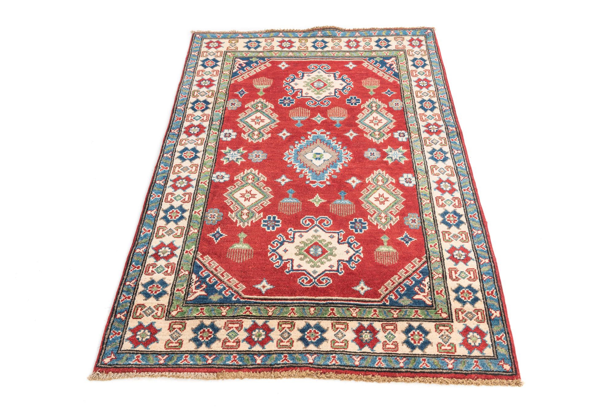 3' 3 x 5' 1 Hand Knotted Kazak Rug