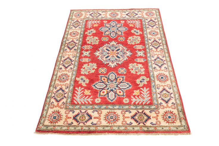 Detail image of 3' 4 x 5' Hand Knotted Kazak Rug