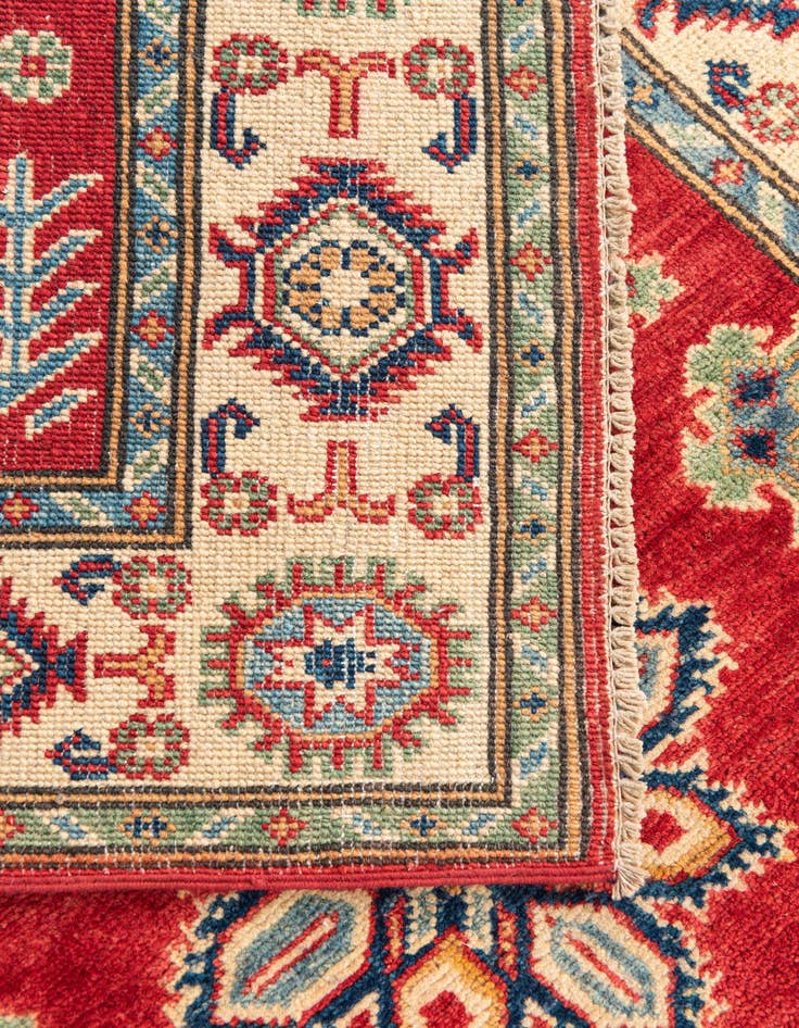 Detail image of 3' 4 x 5'  Hand Knotted Kazak Rug
