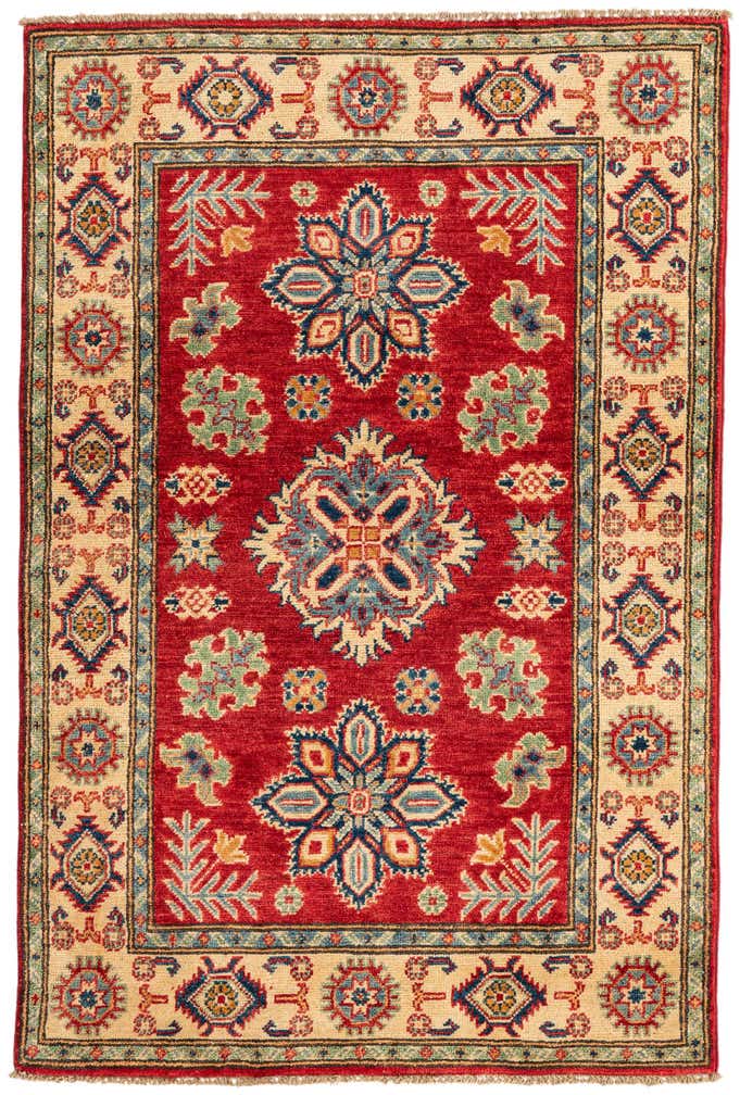 3' 4 x 5' Hand Knotted Kazak Rug