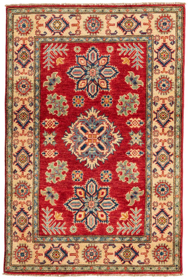 Detail image of 3' 4 x 5' Hand Knotted Kazak Rug