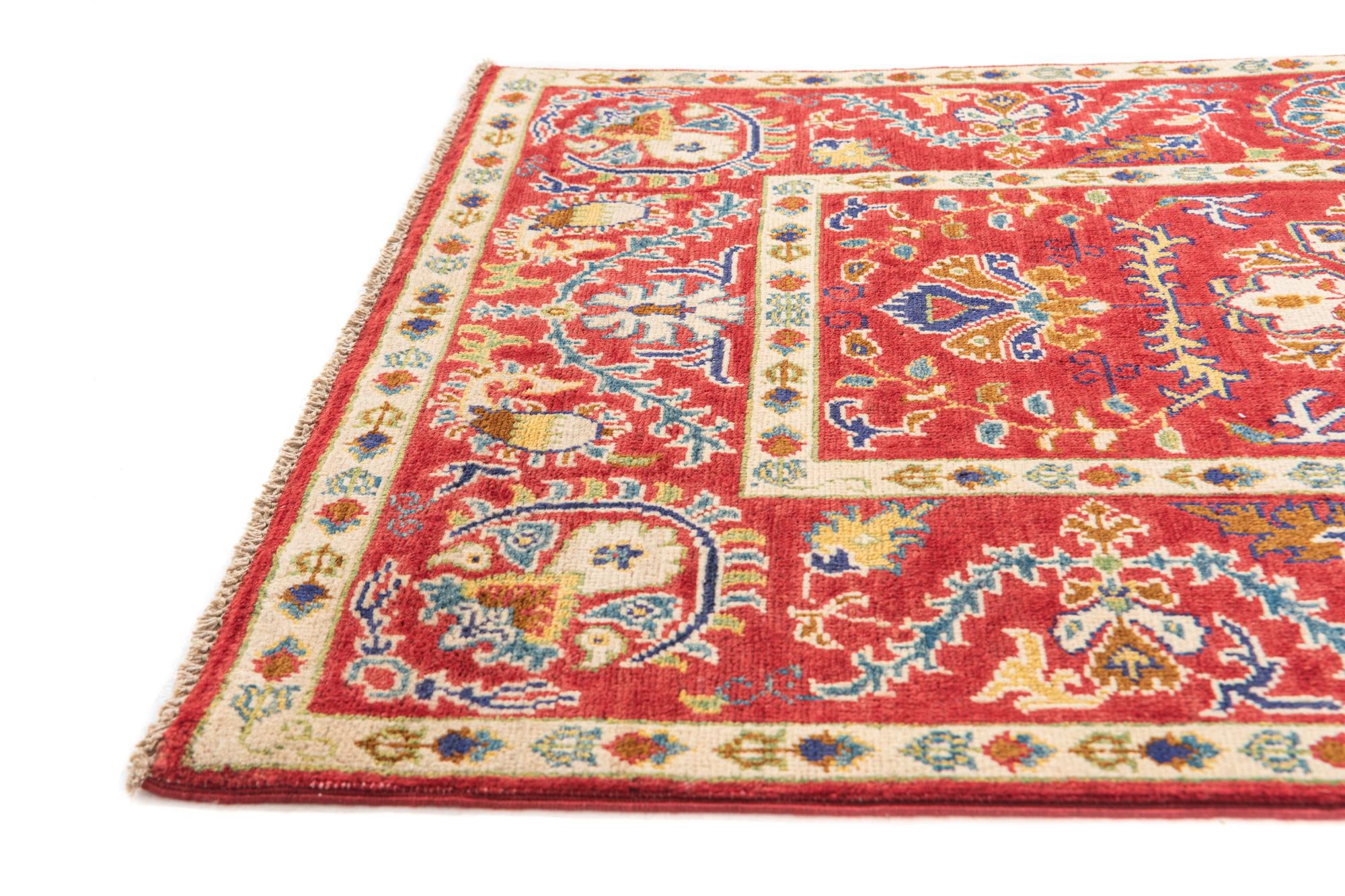 3' 1 x 4' 10 Hand Knotted Kazak Rug
