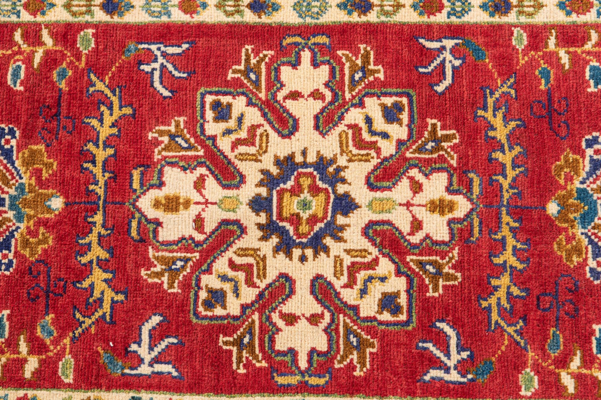 3' 1 x 4' 10 Hand Knotted Kazak Rug
