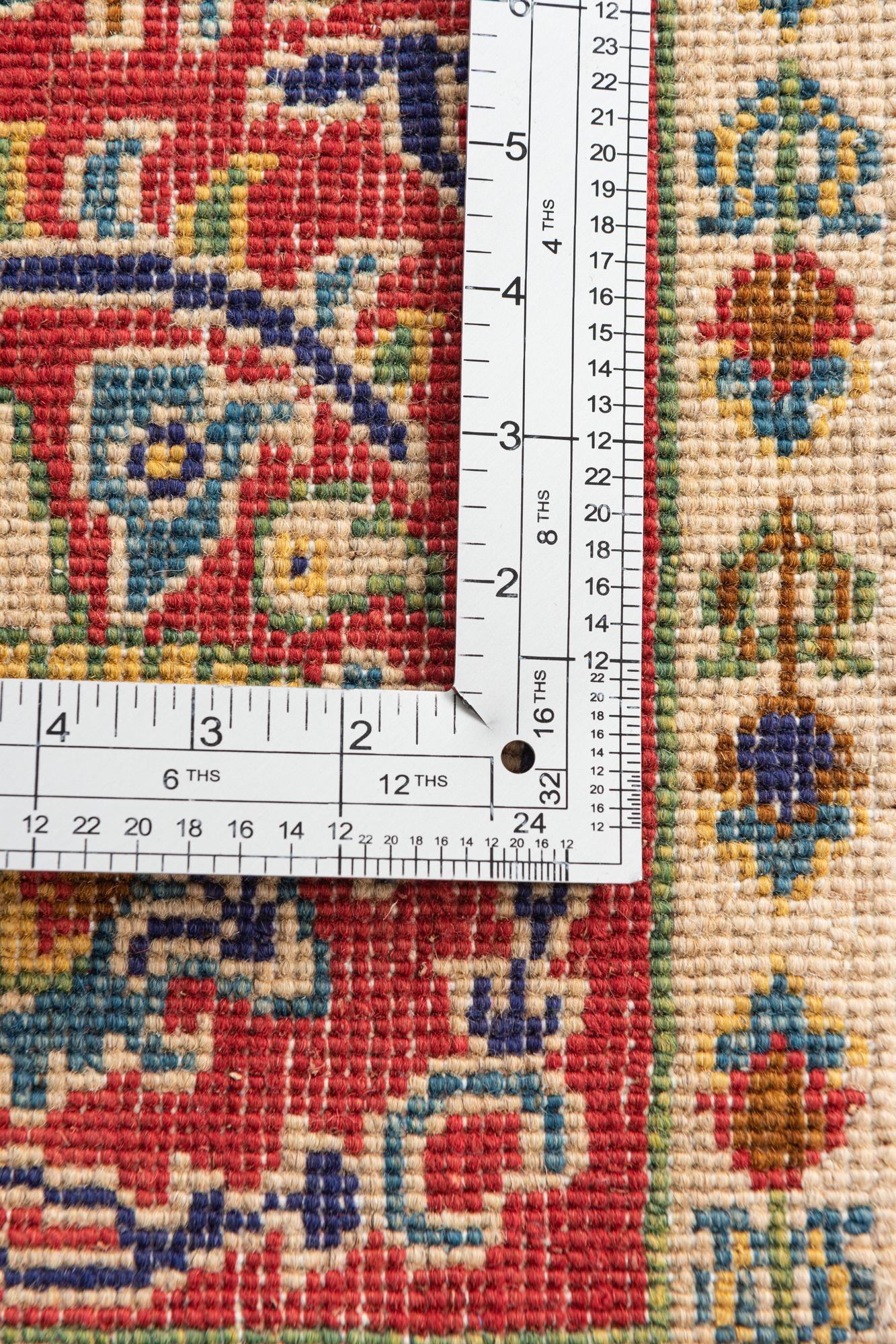 3' 1 x 4' 10 Hand Knotted Kazak Rug