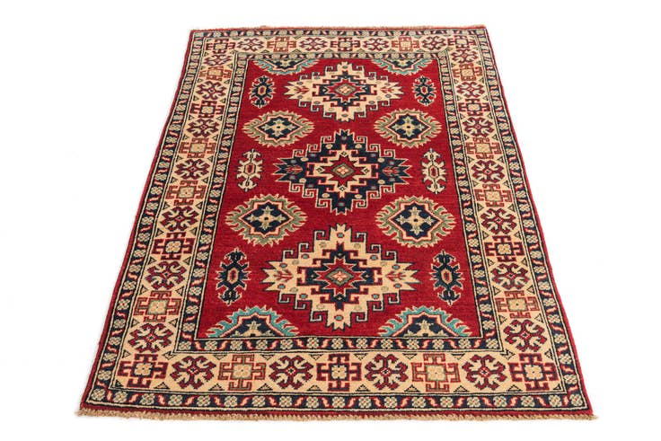 Detail image of 3' 5 x 4' 10 Hand Knotted Kazak Rug