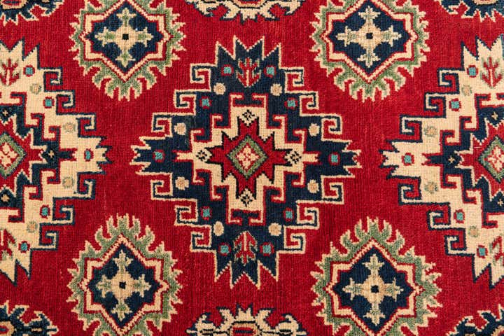 3' 5 x 4' 10 Hand Knotted Kazak Rug