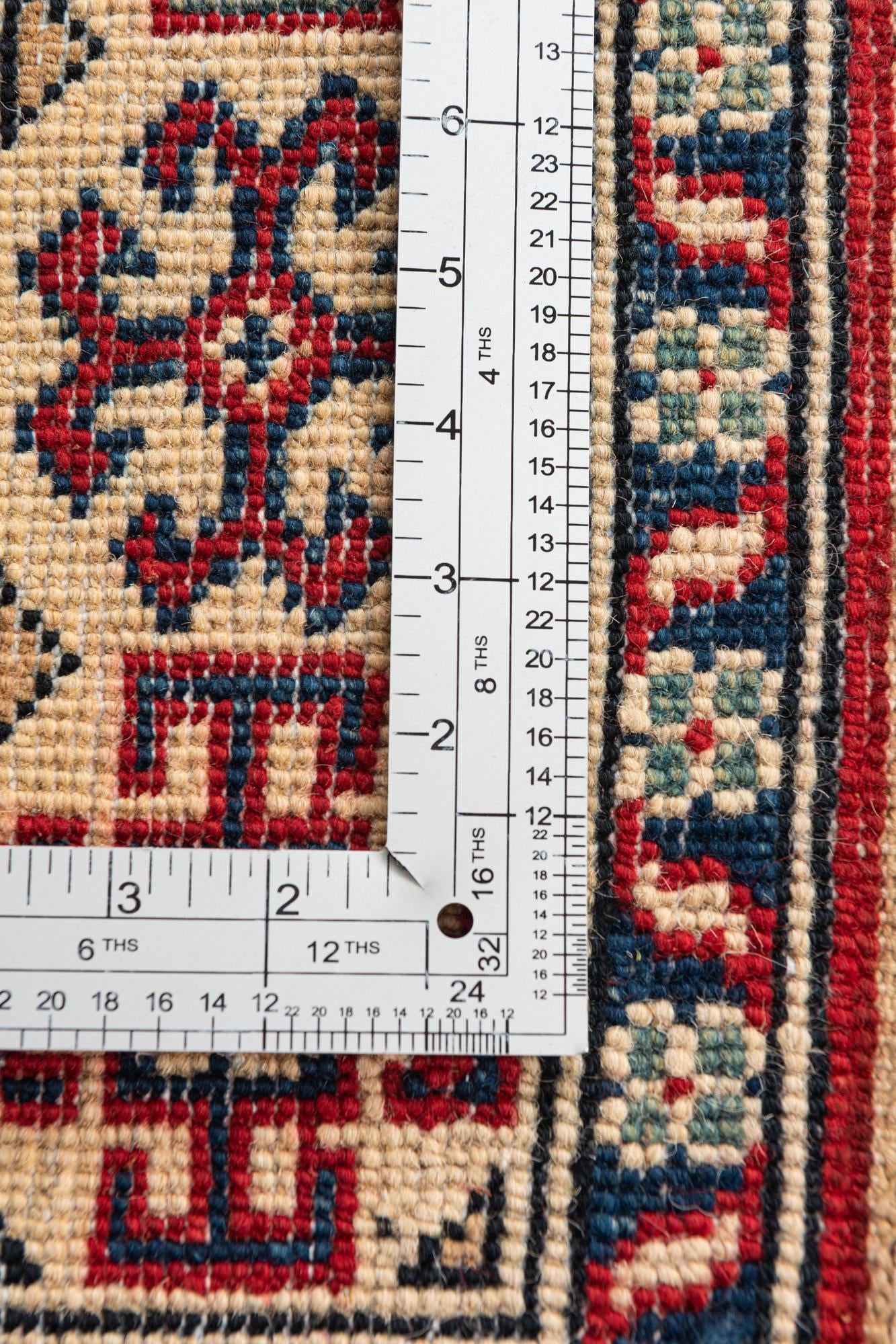 3' 5 x 4' 10 Hand Knotted Kazak Rug