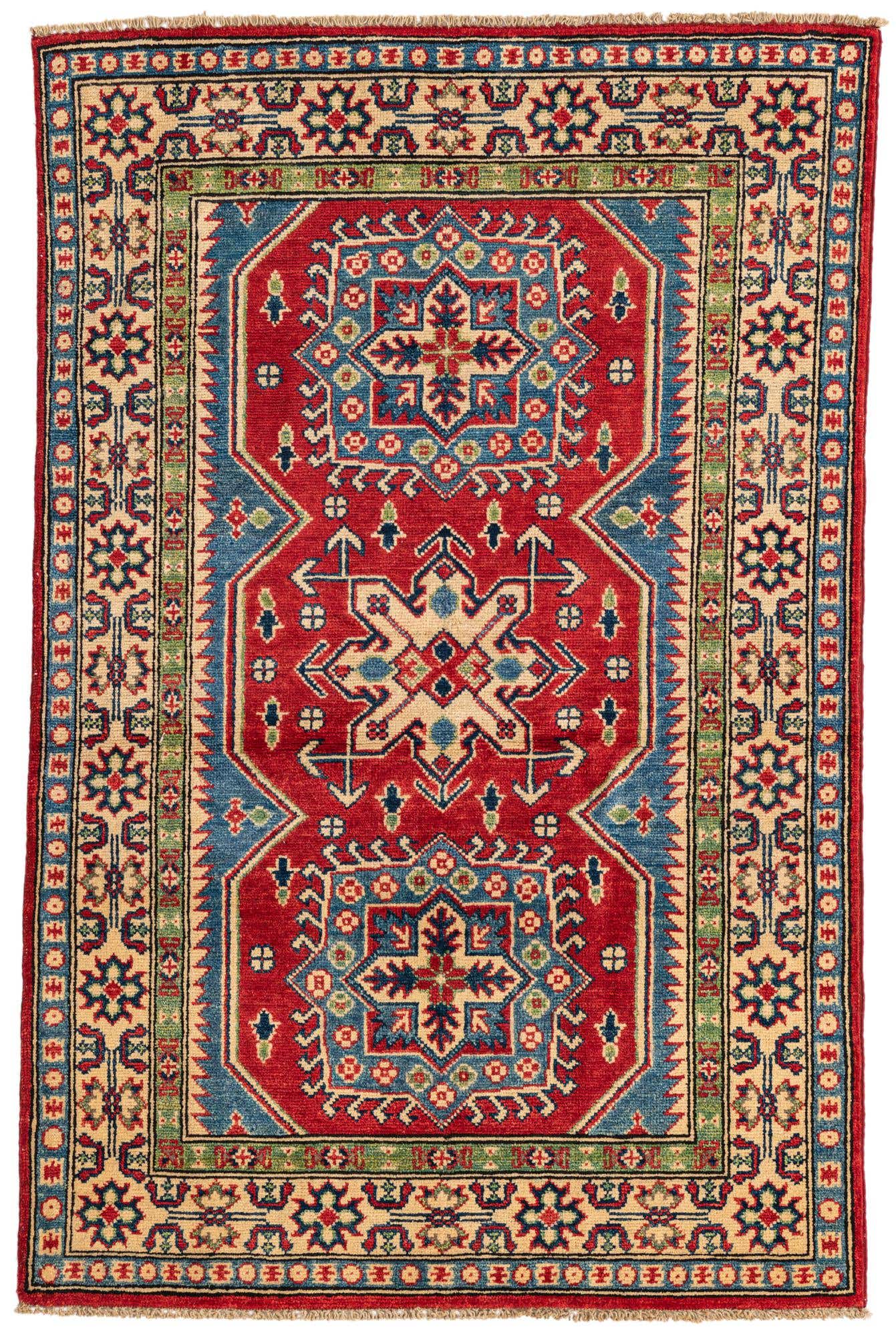 3' 3 x 5' 1 Hand Knotted Kazak Rug