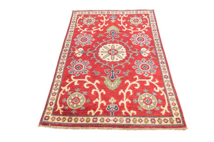 3' 4 x 5' 2 Hand Knotted Kazak Rug