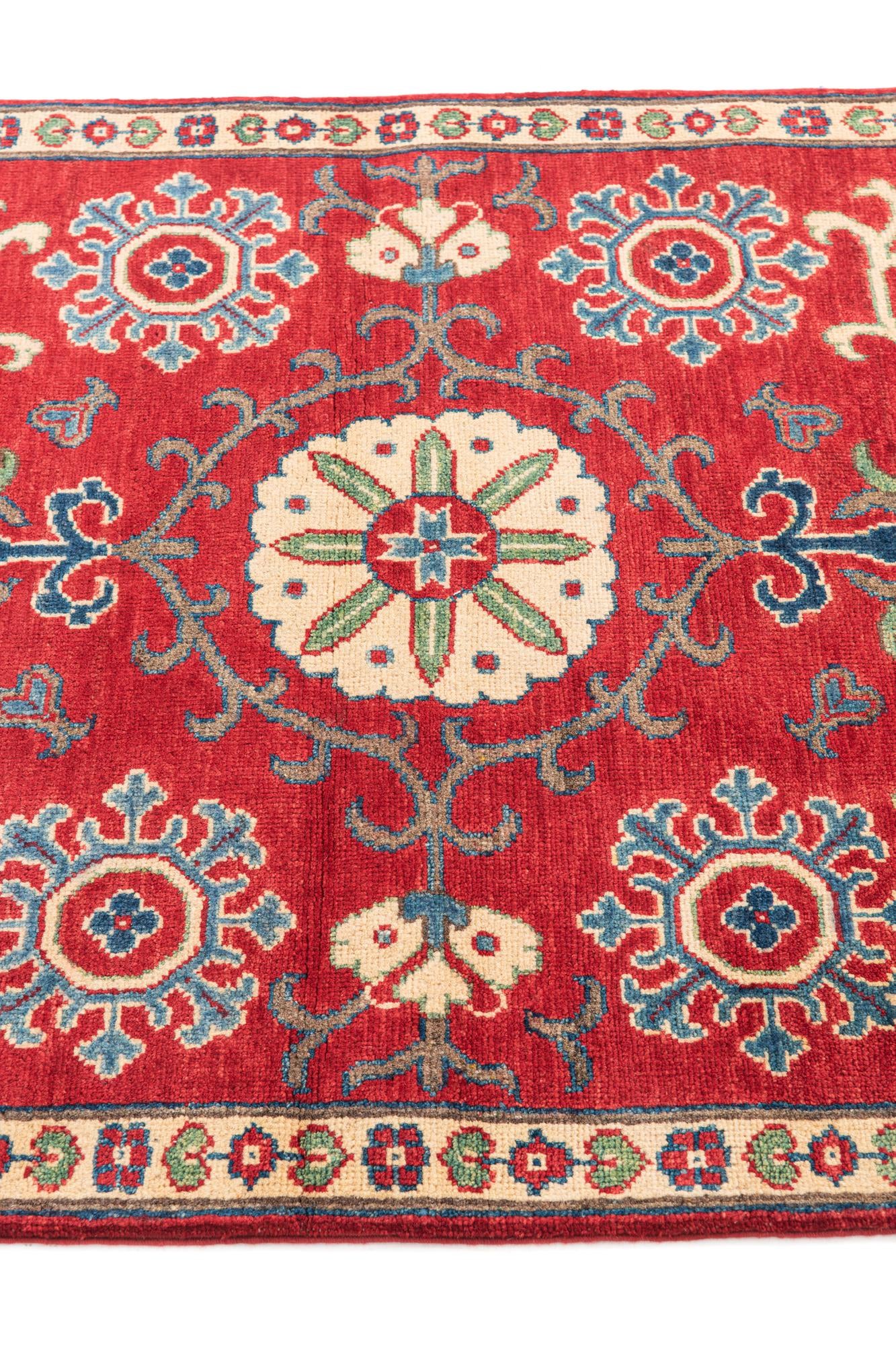3' 4 x 5' 2 Hand Knotted Kazak Rug