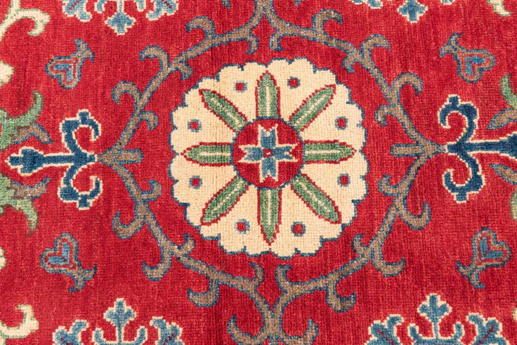 Detail image of 3' 4 x 5' 2 Hand Knotted Kazak Rug