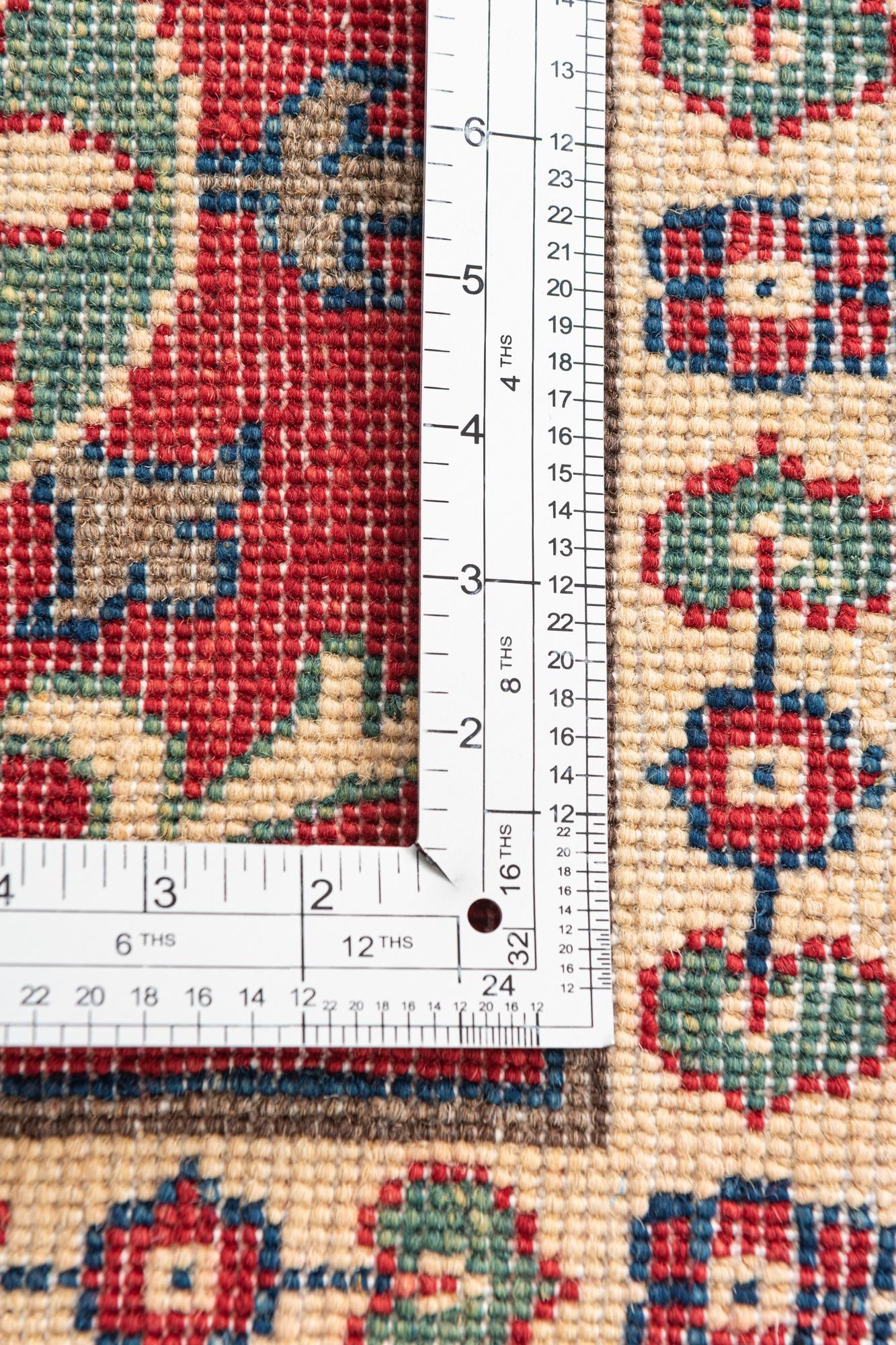 3' 4 x 5' 2 Hand Knotted Kazak Rug