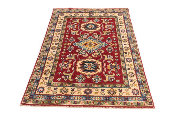 3' 5 x 4' 10 Hand Knotted Kazak Rug