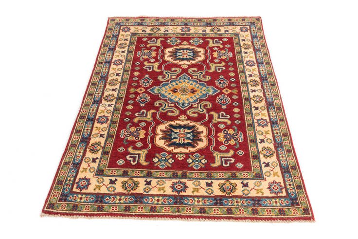 Detail image of 3' 5 x 4' 10 Hand Knotted Kazak Rug