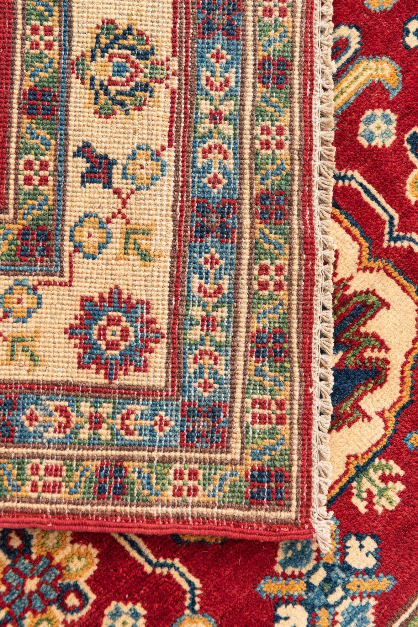 3' 5 x 4' 10 Hand Knotted Kazak Rug