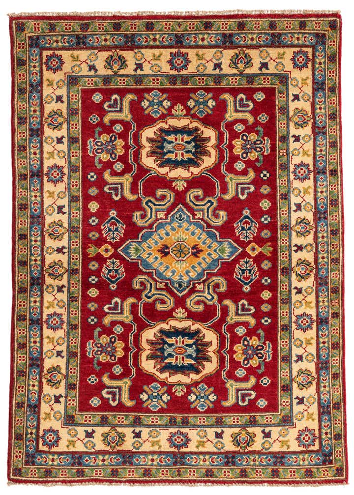 3' 5 x 4' 10 Hand Knotted Kazak Rug