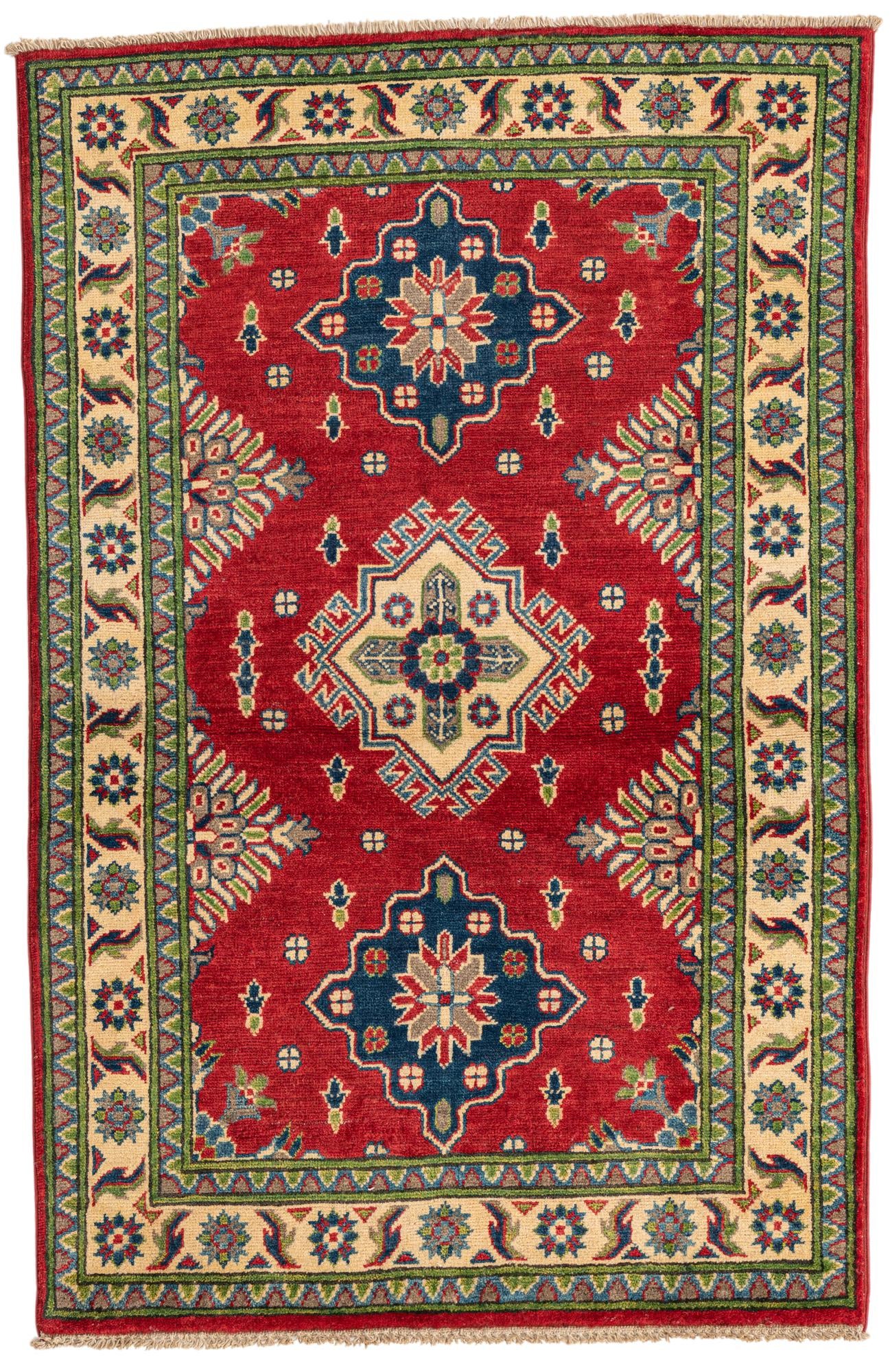 3' 2 x 5' Hand Knotted Kazak Rug