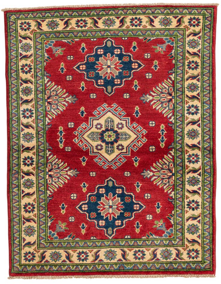 Detail image of 3' 2 x 5' Hand Knotted Kazak Rug